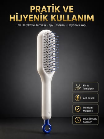 Yeni Nesil Saç Fırçası Saç Derisini Ölü Derilerinden Arındırır Kolay Temizlenen