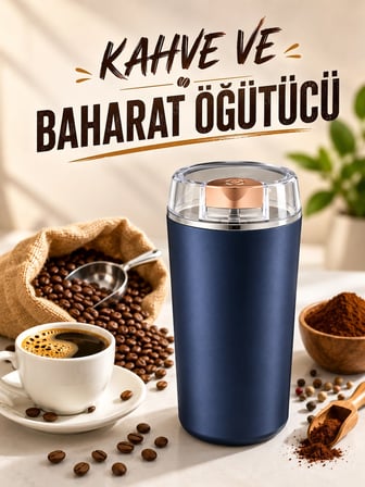 Otomatik Kahve Ve Baharat Öğütücü Kolay Ve Taşınabilir Paslanmaz Çelik