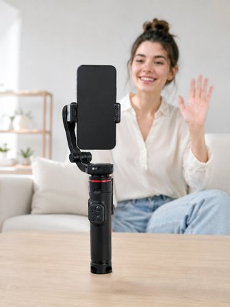 Profesyonel Aı Gimbal Selfie Stick Yüz Takipli Telefon Sabitleyici Bluetooth Kumandalı Katlanabilir 
