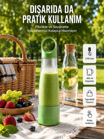 Ev Dışı Kullanıma Uygun Taşınabilir Smoothie Makinesi