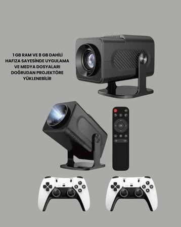 450 Ansı Lümen, 4k Destekli Kompakt Ev Projektörü