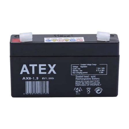 Atex Ax6-1.3 6v 1.3ah Akü