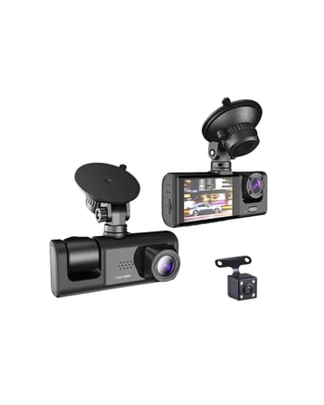 Full Hd Çözünürlüklü Üç Kameralı Araç İçi Kamera – Park Ve Sürüş Güvenliği