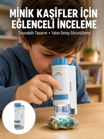 Pmma Optik Lensli Kompakt Taşınabilir Mikroskop Yeni Nesil