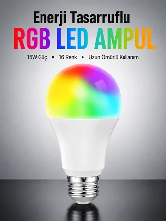 Enerji Verimli Akıllı Led Ampul, Uzaktan Kontrol Özellikli