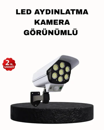 Güneş Enerjili Güvenlik Işığı Dış Mekan 5 Eksen Ayarlı Ve Pır Hareket Sensörlü
