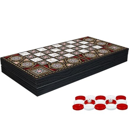 Klasik Sedef İşlemeli Tavla