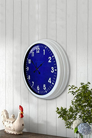 Hediyelik 40 Cm Beyaz Metal Dekoratif Duvar Saati