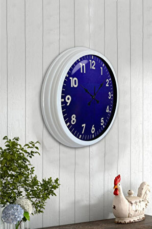 Hediyelik 40 Cm Beyaz Metal Dekoratif Duvar Saati