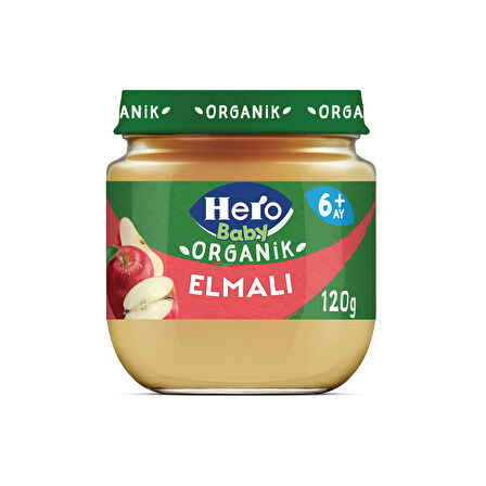 Hero Baby Organik Elma Püresi Kavanoz Mama 120g x6