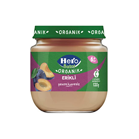 Hero Baby Organik Erik Püresi Kavanoz Mama 120g x6