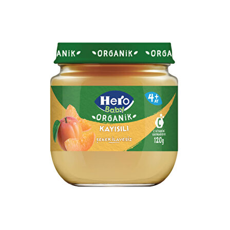 Hero Baby Organik Kayısı Kavanoz Mama 120g x6