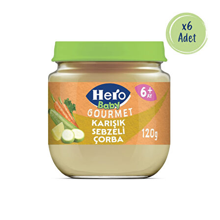 Hero Baby Gourmet Karışık Sebzeli Kavanoz Mama 120g x6