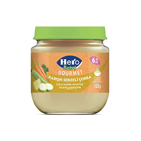 Hero Baby Gourmet Karışık Sebzeli Kavanoz Mama 120g x6