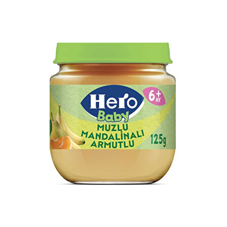 Hero Baby Muzlu Mandalinalı Armutlu Kavanoz Mama 125g x12