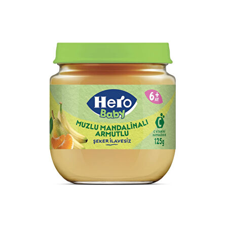 Hero Baby Muzlu Mandalinalı Armutlu Kavanoz Mama 125g x12