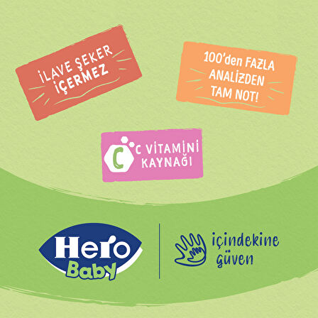 Hero Baby Muzlu Mandalinalı Armutlu Kavanoz Mama 125g x12