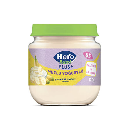 Hero Baby Plus Muzlu Yoğurtlu Kavanoz Mama 120g x6