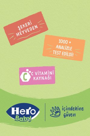 Hero Baby Armutlu Şeftalili Ananaslı Kavanoz Mama 120g x12