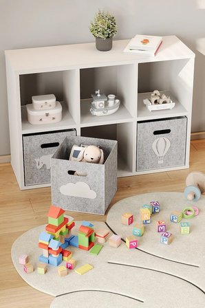 6 Bölmeli Keçeli Organizer Dolap (Keçeler Dahil)