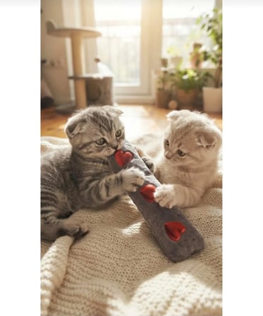 Yumuşak Peluş Kedi Oyuncağı Kedi Oyun ve Aktivite Kediler İçin Peluş Oyun Arkadaşı Isırma, Yakalama ve Eğlence