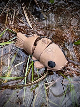  Oyuncak Kedi Balığı - Derin Denizlerin Gizemli Dostu!😺+🐠🌊 🐾3D Hareketli Organik Model - Orta Boy