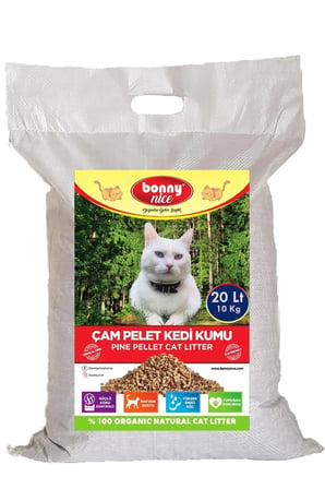  Bonny Nice Doğal Çam Peleti Kedi Kumu 10 Kg 20 Lt