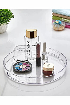 Şık Kristal Kek Fanusu Tutma Saplı 27 Cm Ikramlık Sunumluk