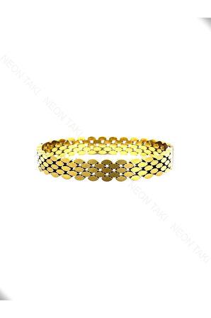 Paslanmaz Çelik Kelepçe Bileklik 46, Altın Renk