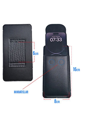 Kemer Kılıfı Iphone 7 Plus - 8 Plus Uyumlu Kemere Takılan Telefon Kılıfı Bel Kemer Kılıfları Kapaklı