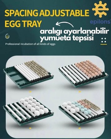 130 Yumurtalık Tam Otomatik Kuluçka Makinesi Extra Yedek Motorlu Akü Kablolu Silindir Viyollü Profesyonel