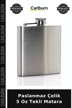 Paslanmaz Çelik 5 Oz Tekli Matara Yılbaşı Hediyesi Cep Matarası Stil Sahibi