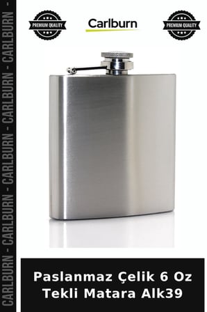 Özel Üretim Cepte Taşınabilir Şık Erkek Hediye Paslanmaz Çelik 6 Oz Tekli Matara Alk39