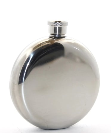 Özel Üretim Cepli Hediyelik Şık Metal Paslanmaz Çelik Yuvarlak 5 Oz Tekli Matara Alk2676