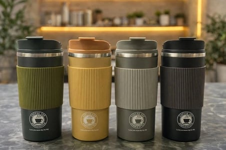 Özel Üretim İçecek 500ml Paslanmaz Çelik Termos Mug - Sızdırmaz Kapaklı Çift Katmanlı Termos ALK3133