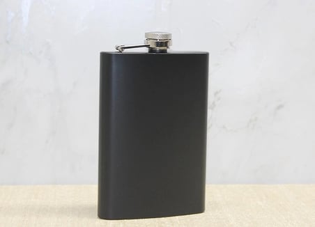 Özel Üretim Ceplik Aksesuar Erkek Hediye Tekli Siyah 9 Oz Matara Alk3897