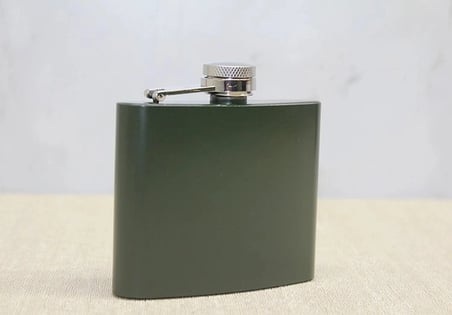 #Matara Paslanmaz Çelik Outdoor Kamp Hediyelik Cep Matarası Şık Tekli Haki 5 Oz Matara