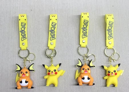 Özel Üretim Sevilen Karakter Çizgi Film Aksesuar Çanta Süsü Pikachu Silikon Anahtarlık Alk4252