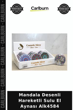 Özel Üretim Mandala Desenli Hareketli Sulu El Aynası Alk4584