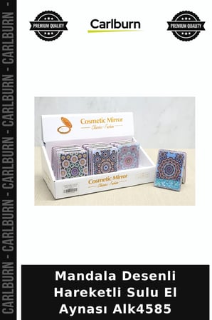 Özel Üretim Aksesuar Mandala Desenli Hareketli Sulu El Aynası Alk4585