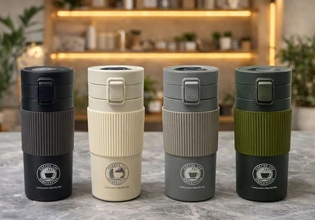 500 Ml Paslanmaz Çelik Termos Dereceli Mug Ofis Gereci Isı Tutucu Güvenli Kap
