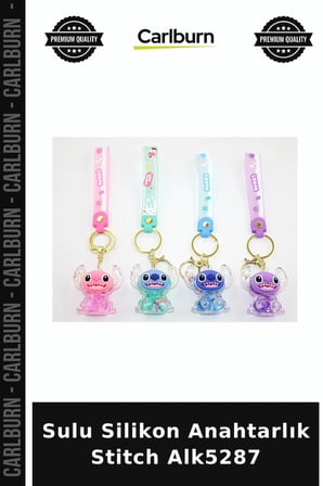 Özel Üretim Figürlü Aksesuar Çanta Süsü Hediye Sulu Silikon Anahtarlık Stitch Alk5287