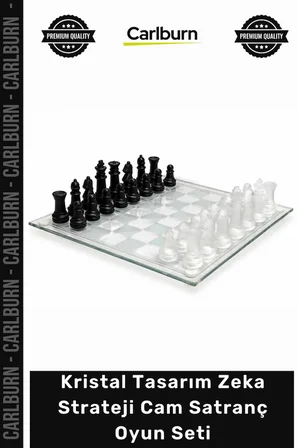 #Satranç Lüks Modern Şık Dekoratif Kristal Tasarım Hediye Zeka Strateji Cam Satranç Oyun Seti