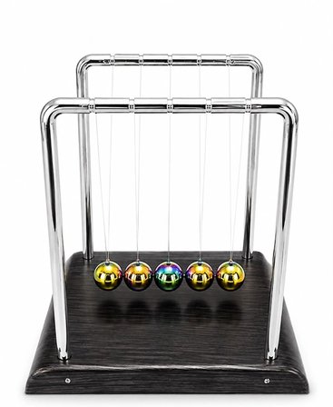 Özel Üretim Ofis Hediyesi Metal Fizik Tasarım Masa Üstü Newton Beşiği Kinetik Denge Balans Dekoru
