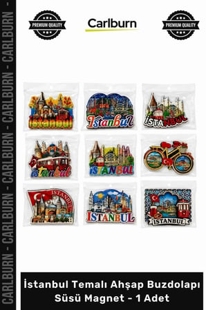 #Magnet Hediyelik Dekoratif Turistik Lazer Kesim İstanbul Temalı Ahşap Buzdolapı Süsü Magnet