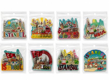 #Magnet Kaliteli Turistik Hediyelik Şehir Tasarımlı İstanbul Temalı Silikon Buzdolapı Süsü Magnet