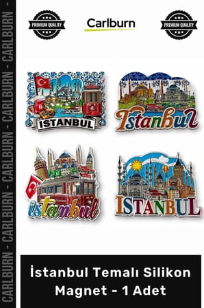 Özel Üretim Turistik Hediyelik Hatıra Buzdolabı Şehir Süs İ̇Stanbul Temalı Silikon Magnet 1 Adet