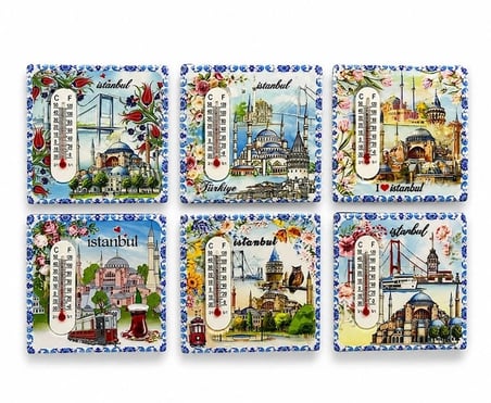 Özel Üretim Hediyelik Hatıra Dekoratif Mutfak Turistik İstanbul Temalı Buzdolapı Süsü Magnet Alk5828