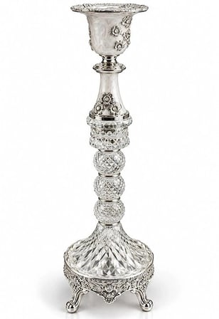 Özel Üretim Dekoratif Salon Ev Aksesuarı Şık Modern Varak Kaplama Kristal Şamdan Mumkluk Alk6393