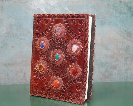 Özel Üretim Not Günlük Hediye Taşlı Deri Defter Ksk3150